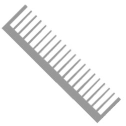 HEATSINK 200WIDE COMB 34670 MILL, 2600mm LONG 38555-6063-T6 *DBK-2600*MILL*