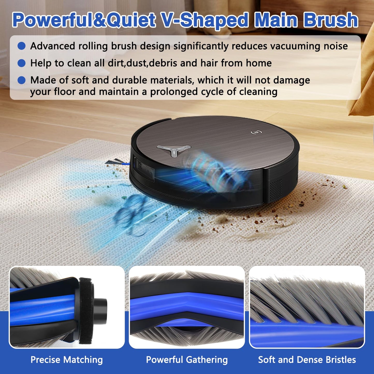 ECOVACS DEEBOT ZeroTangle 3.0 Anti-Tangle Main Brush – For X11 PRO OMNI & T80S PRO OMNI