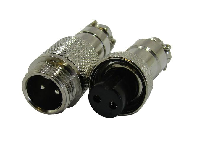 M13 2W MINI-MIC-PLUG AND SOCKET CONNECTOR SET GX12-2P