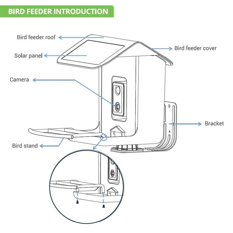 BNETA Pet Smart AI Bird Feeder
