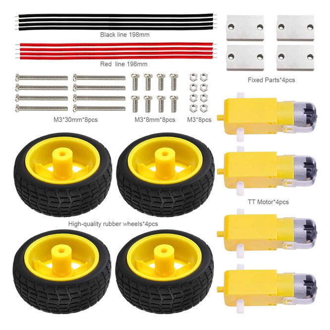 ROBOT CAR MOTOR & WHEEL SPARES / REPAIR KIT KS0324