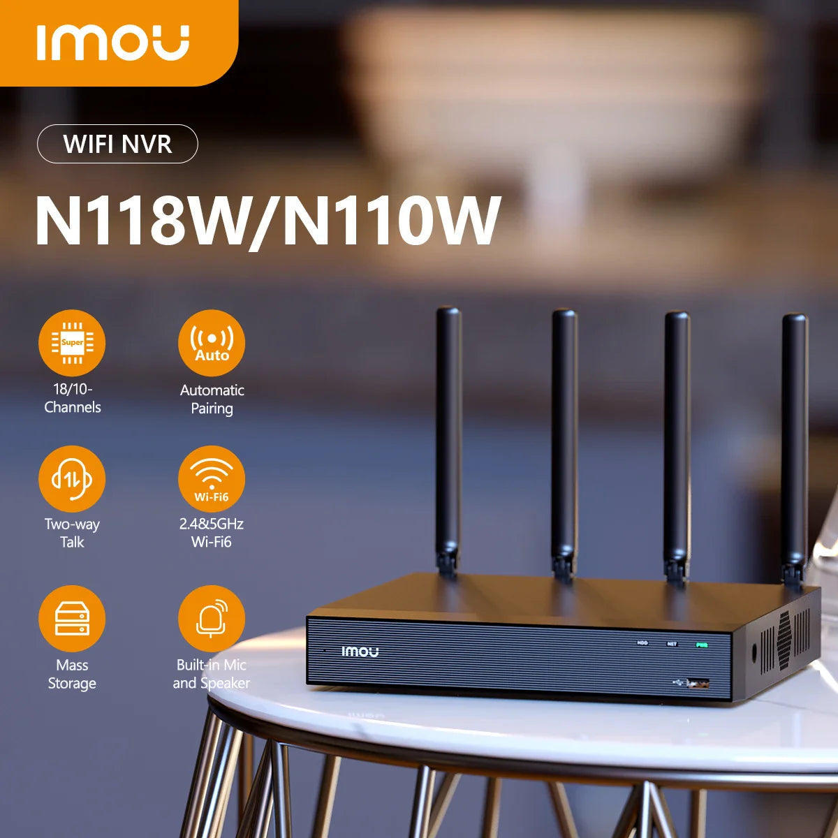 IMOU 18CH Wi-Fi 6 NVR Recorder