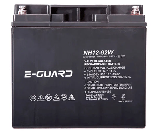 E-GUARD 12V High Rate UPS Battery – 92W Backup Performance