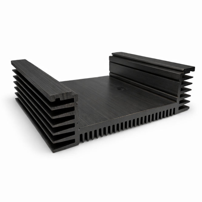 HEATSINK PROFILE U-SHAPE MILL 125x175x36mmx250mm BLACK 39663B-250
