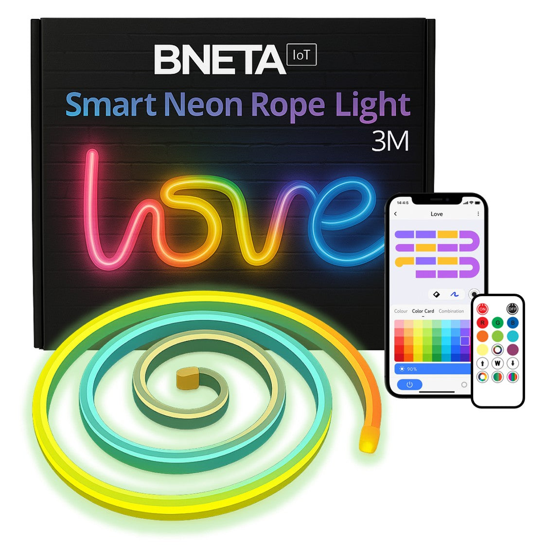 BNETA IoT Smart Neon Rope Light – 3M