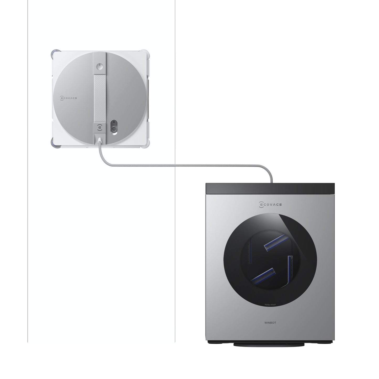 ECOVACS WINBOT W3 OMNI Robot Window Cleaner – Vortex Wash and WIN-SLAM 5.0 Sensor Detection
