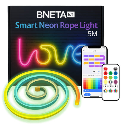 BNETA IoT Smart Neon Rope Light – 5M