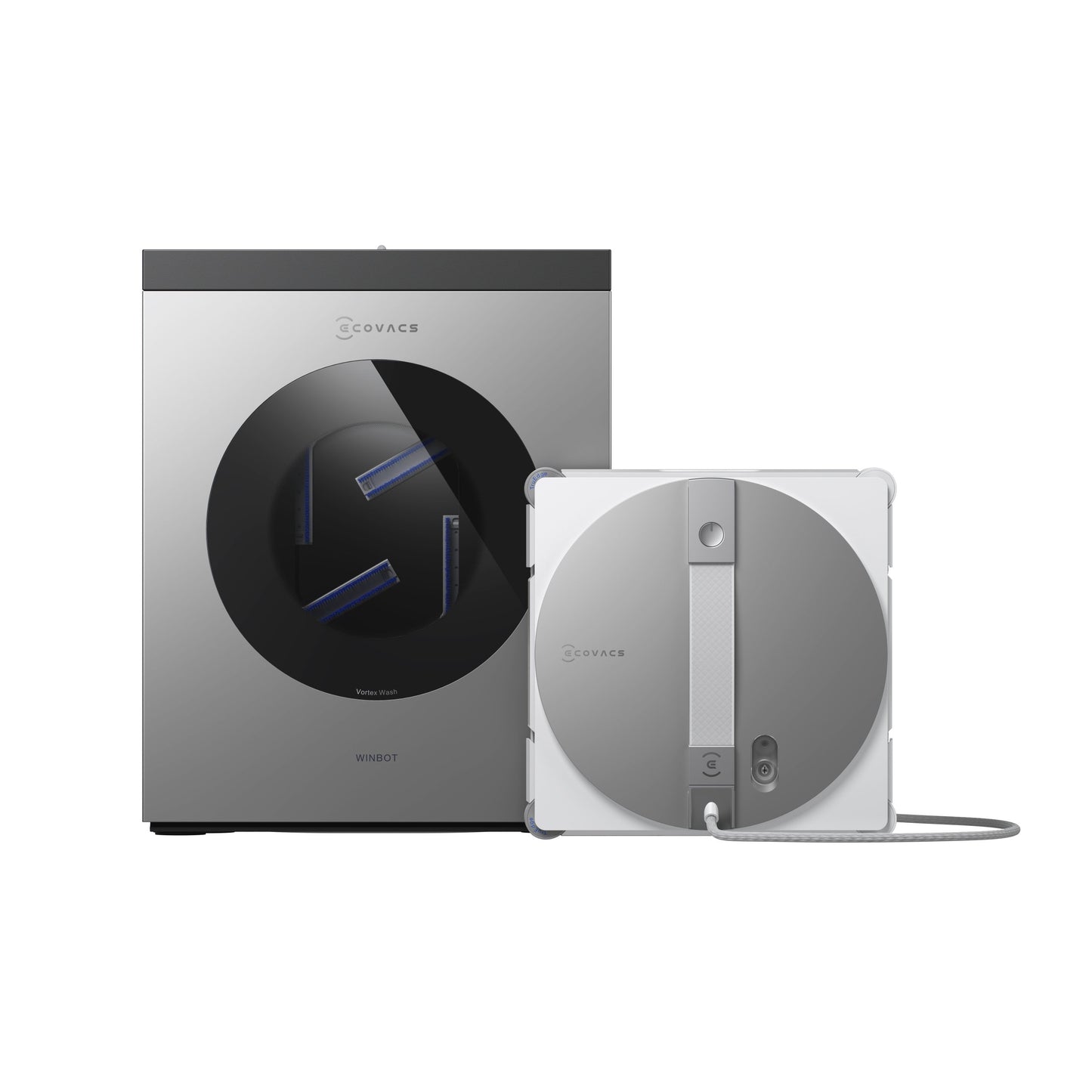 ECOVACS WINBOT W3 OMNI Robot Window Cleaner – Vortex Wash and WIN-SLAM 5.0 Sensor Detection