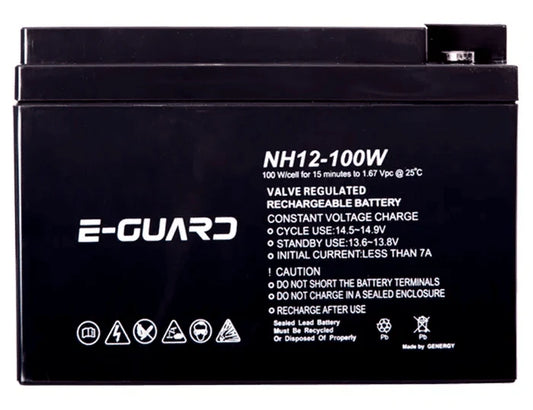 E-GUARD 12V High Rate UPS Battery – 100W Premium Backup