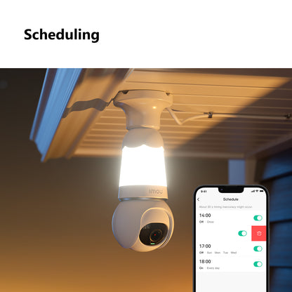 IMOU Bulb Cam 2K (3MP) Panoramic PT Wi-Fi Security Camera