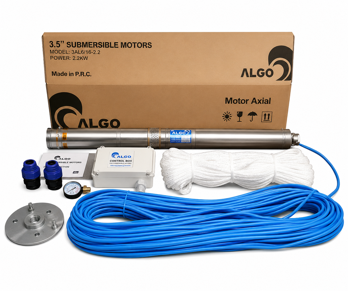 ALGO Master Pack 1 – 4" Submersible Pump, Motor & Accessories Kit