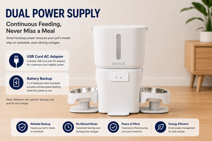 BNETA F24-DC Smart Wi-Fi Dual Automatic Pet Feeder with HD Camera – 6L