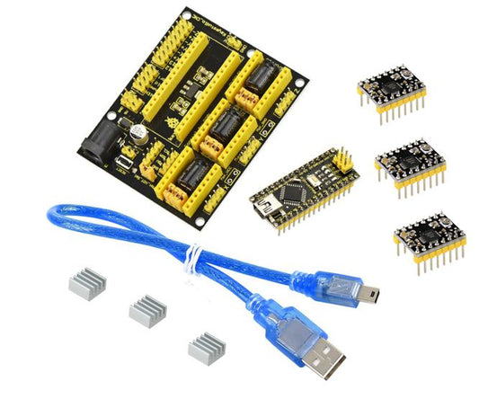 CNC SHIELD V4.0 + NANO + 3 PIECE A4988 DRIVER KS0096