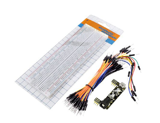 BREADBOARD PWR MOD + 830 HOLES SOLDERLESS KS0312