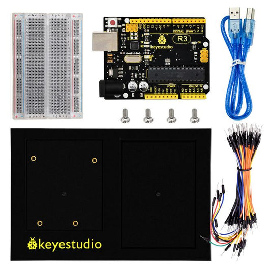 UNO R3+BREADBOARD+CHASSIS+65 WIRES+USB CABLE KS0337