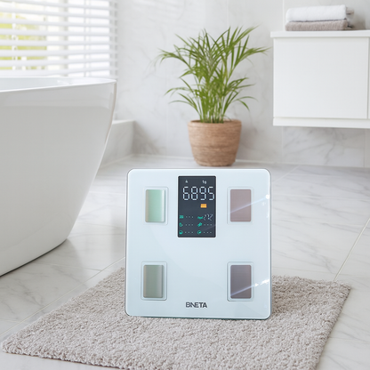 BNETA CS20A Smart Body Scale with Colour LED Display – Bluetooth Body Composition Analyzer
