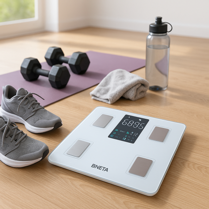 BNETA CS20A Smart Body Scale with Colour LED Display – Bluetooth Body Composition Analyzer