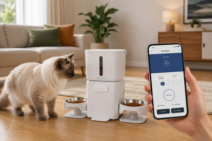 BNETA F24-DW Smart Wi-Fi Dual Automatic Pet Feeder – 6L
