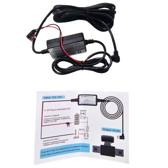 BNETA 24-Hour Hardwire Kit for F300 DashCam