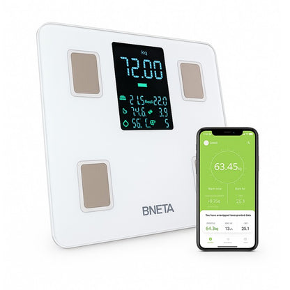 BNETA CS20A Smart Body Scale with Colour LED Display – Bluetooth Body Composition Analyzer