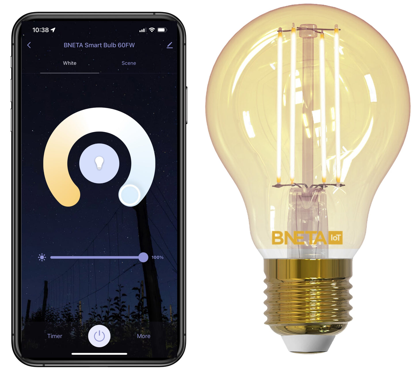 BNETA IoT Smart WiFi LED Filament Bulb – E27-FW