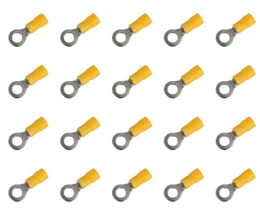 TERMINAL PRE-INS RING LUG YL R=10.5mm - 100/BAG 20TIF-RV55-10