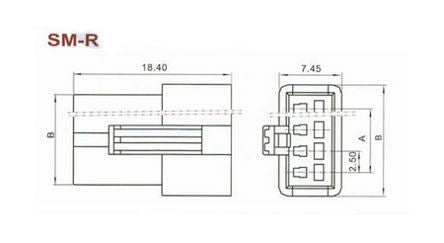HOUSED PLUG 2.54MM PITCH BUTTING SERIES SM-2.54-3R