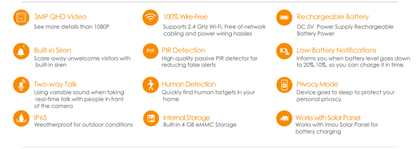 IMOU Cell Go 3MP Wi-Fi Security Battery Camera
