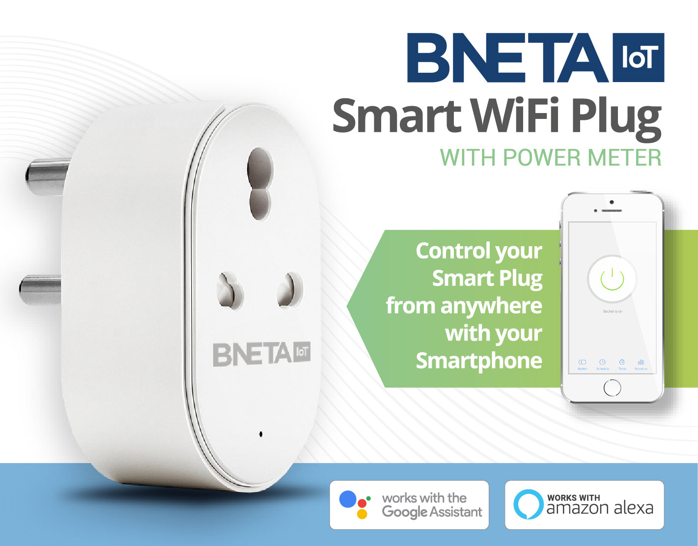 BNETA IoT Smart Wi-Fi Plug SA 2 &amp; 3 Pin